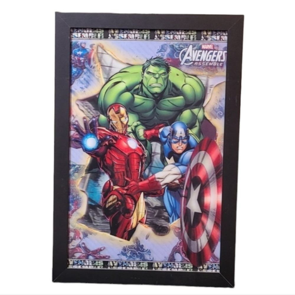 Marvel Avengers holographic 3D framed wall art